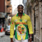 Personalised Afro Senegal Long Sleeve Button Shirt Coat Of Arms Mix African Pattern