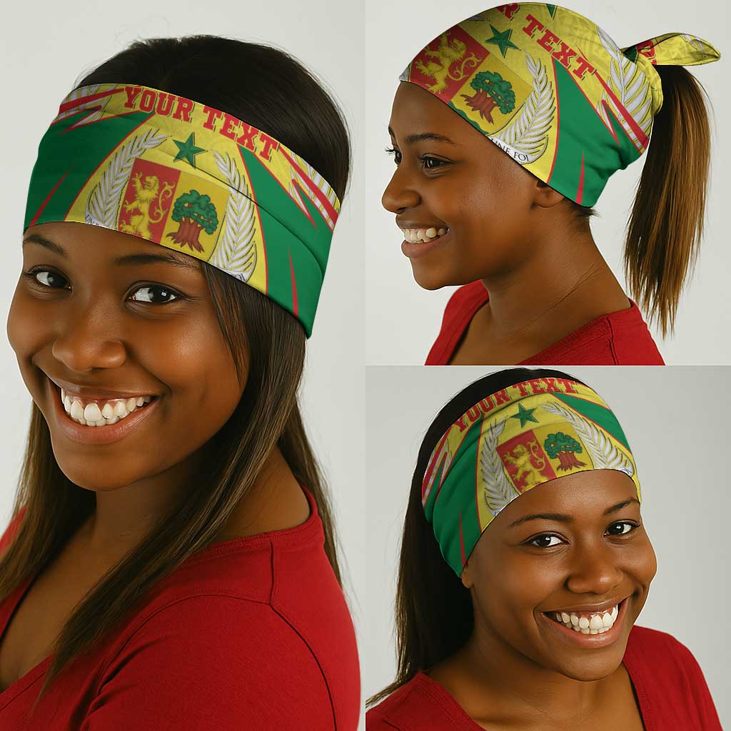 Personalised Afro Senegal Neck Gaiter Coat Of Arms Mix African Pattern LT15