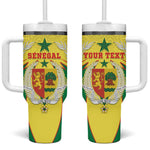 Personalised Afro Senegal Tumbler With Handle Coat Of Arms Mix African Pattern