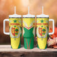 Personalised Afro Senegal Tumbler With Handle Coat Of Arms Mix African Pattern