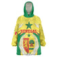 Personalised Afro Senegal Wearable Blanket Hoodie Coat Of Arms Mix African Pattern