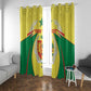 Personalised Afro Senegal Window Curtain Coat Of Arms Mix African Pattern