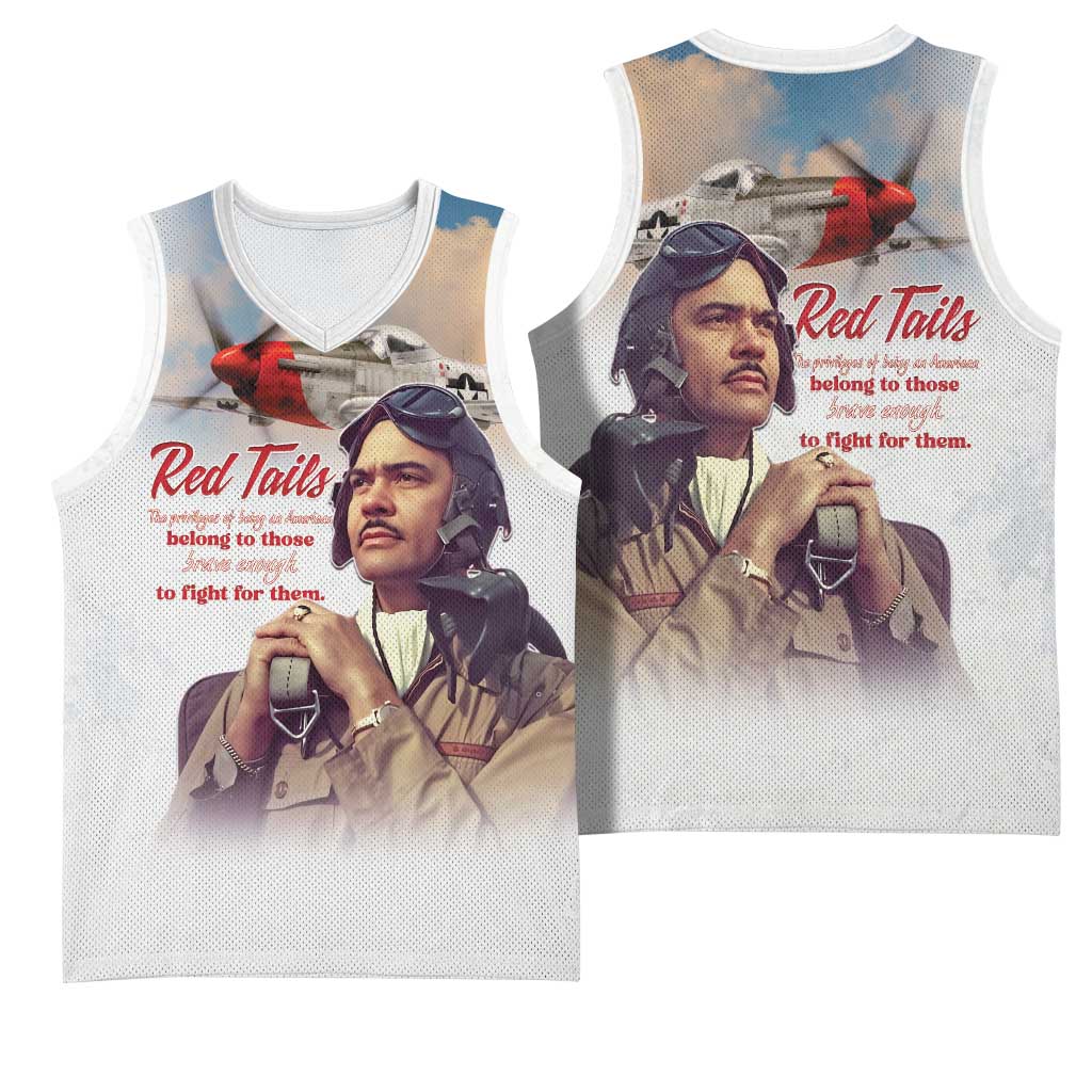 Sky Leaders of WWII Basketball Jersey Red Tails Tuskegee Tribute - African Pride
