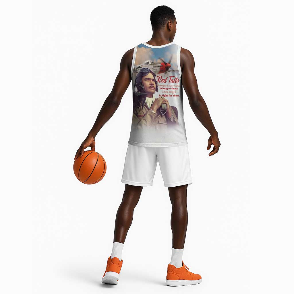 Sky Leaders of WWII Basketball Jersey Red Tails Tuskegee Tribute - African Pride