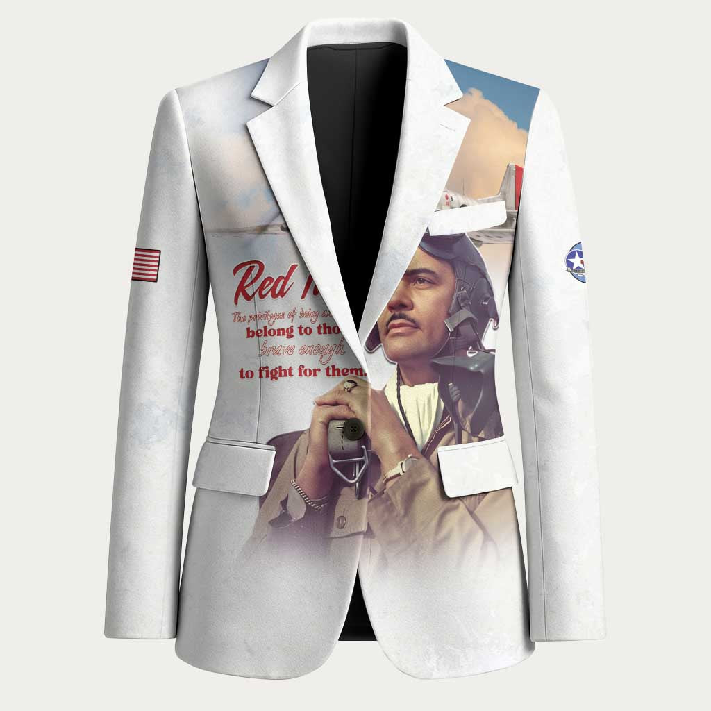 Tuskegee Airmen Red Tails Blazer Brave Enough to Fight