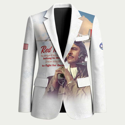 Tuskegee Airmen Red Tails Blazer Brave Enough to Fight