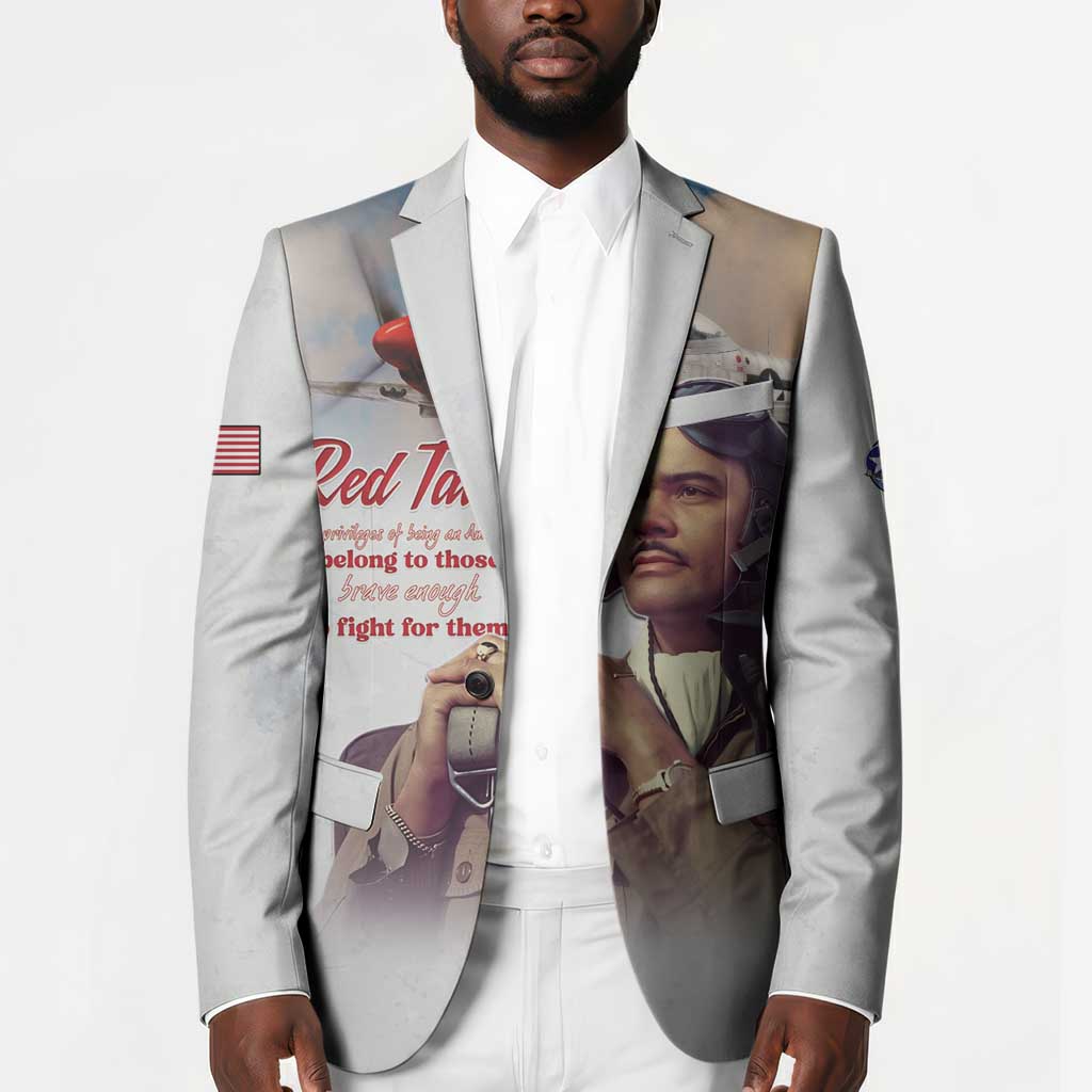 Tuskegee Airmen Red Tails Blazer Brave Enough to Fight