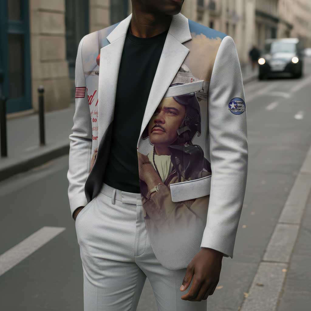 Tuskegee Airmen Red Tails Blazer Brave Enough to Fight