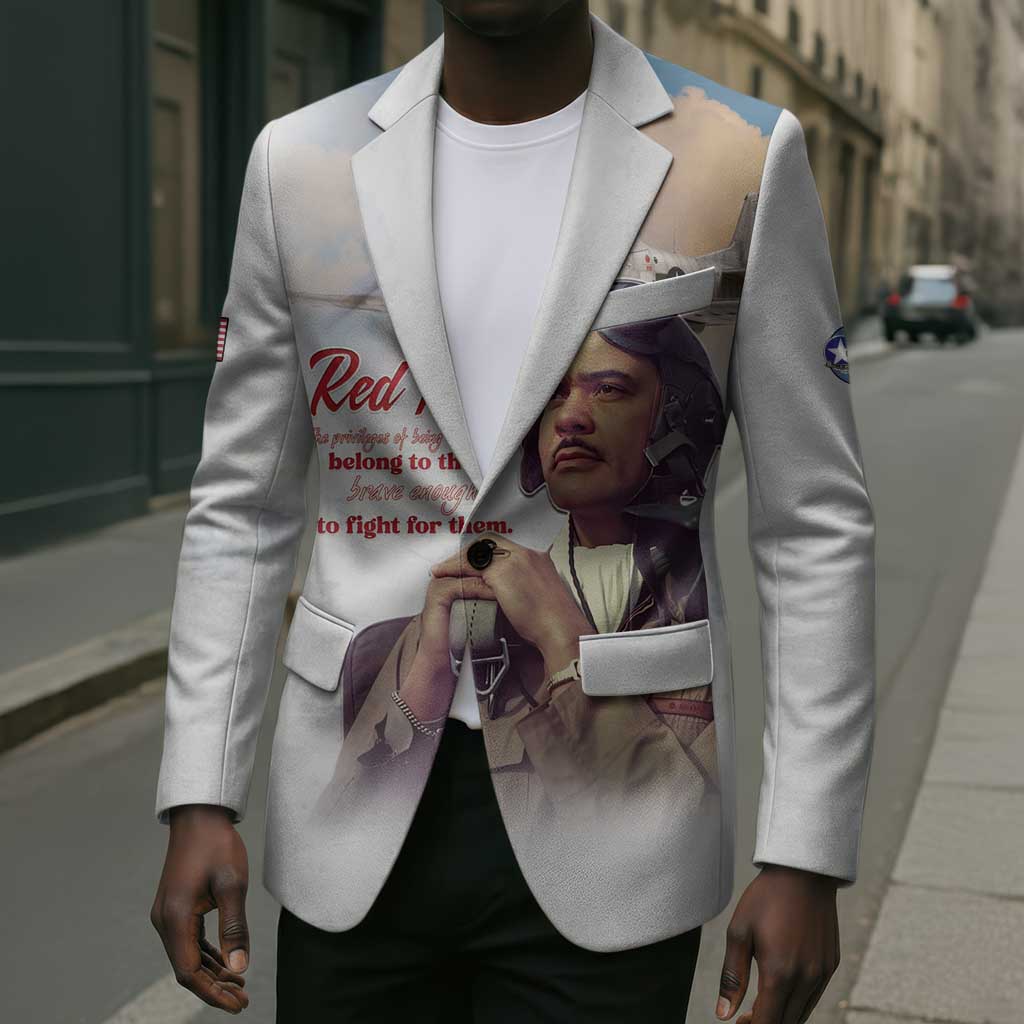 Tuskegee Airmen Red Tails Blazer Brave Enough to Fight