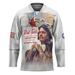 Tuskegee Airmen Red Tails Hockey Jersey Brave Enough to Fight