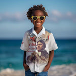 Sky Leaders of WWII Kid Hawaiian Shirt Red Tails Tuskegee Tribute - African Pride