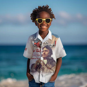 Sky Leaders of WWII Kid Hawaiian Shirt Red Tails Tuskegee Tribute - African Pride