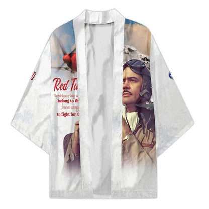 Tuskegee Airmen Red Tails Kimono Brave Enough to Fight