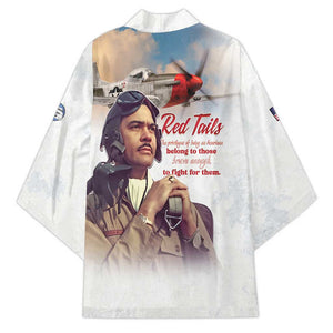 Tuskegee Airmen Red Tails Kimono Brave Enough to Fight