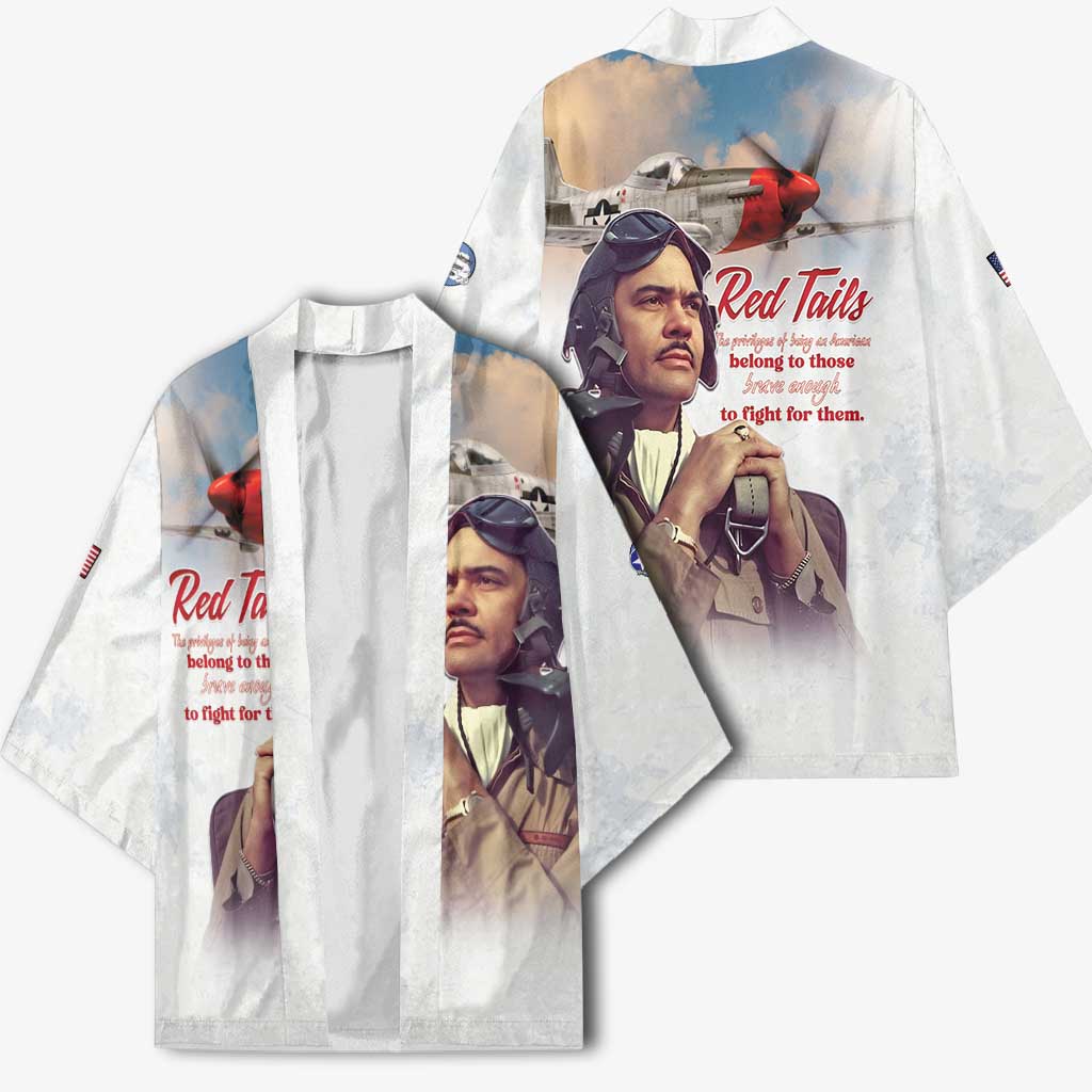 Tuskegee Airmen Red Tails Kimono Brave Enough to Fight