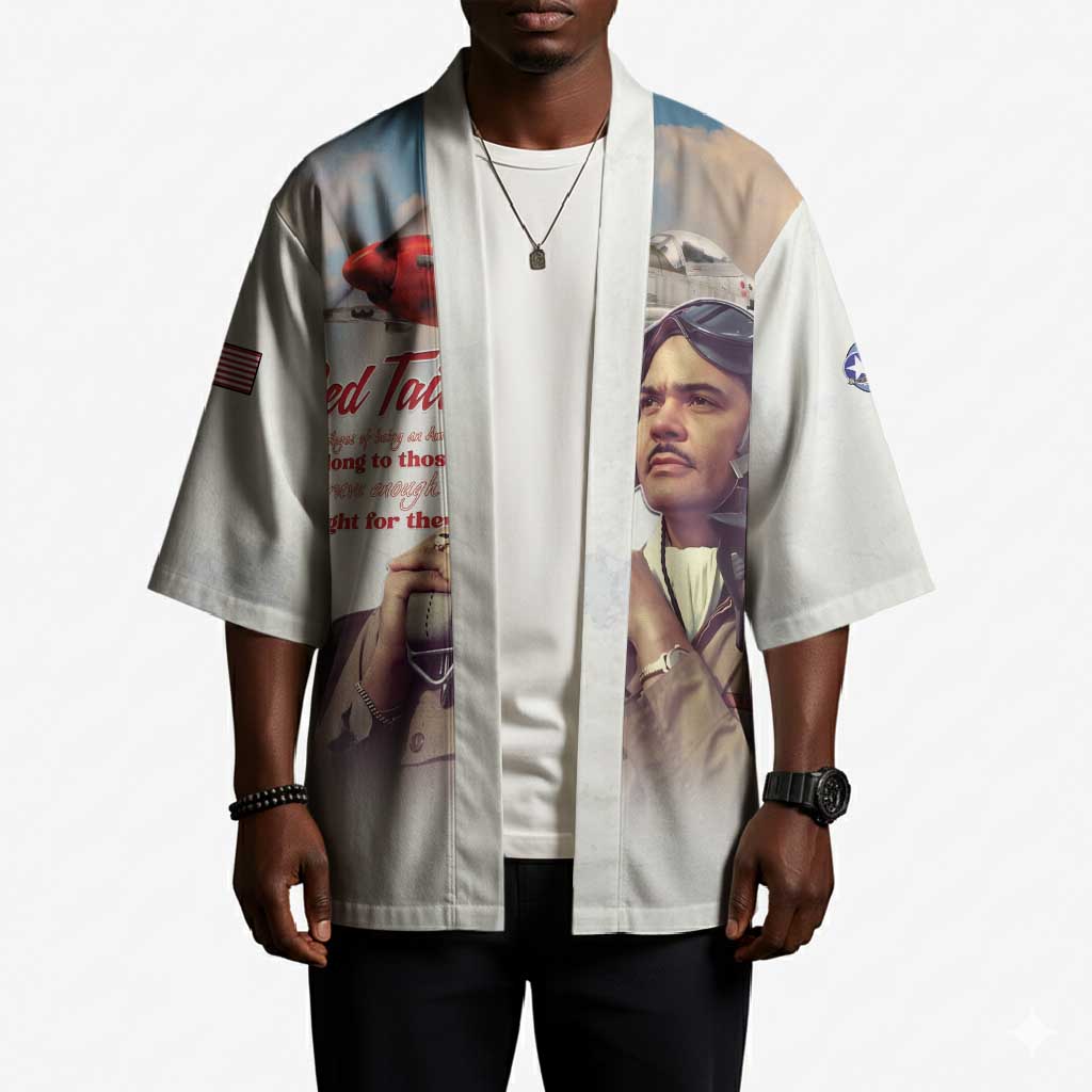 Tuskegee Airmen Red Tails Kimono Brave Enough to Fight