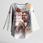 Tuskegee Airmen Red Tails Kimono Sleeve Blouse Brave Enough to Fight