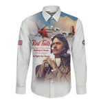 Sky Leaders of WWII Long Sleeve Button Shirt Red Tails Tuskegee Tribute - African Pride
