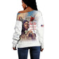 Sky Leaders of WWII Off Shoulder Sweater Red Tails Tuskegee Tribute - African Pride