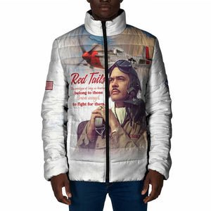 Tuskegee Airmen Red Tails Padded Jacket Brave Enough to Fight