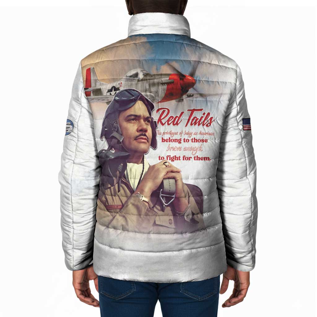 Tuskegee Airmen Red Tails Padded Jacket Brave Enough to Fight