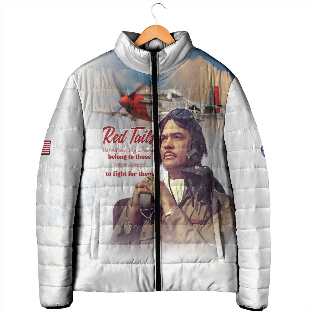 Tuskegee Airmen Red Tails Padded Jacket Brave Enough to Fight