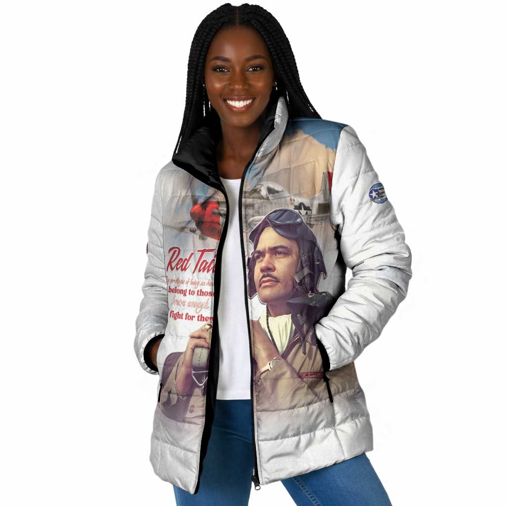 Tuskegee Airmen Red Tails Padded Jacket Brave Enough to Fight