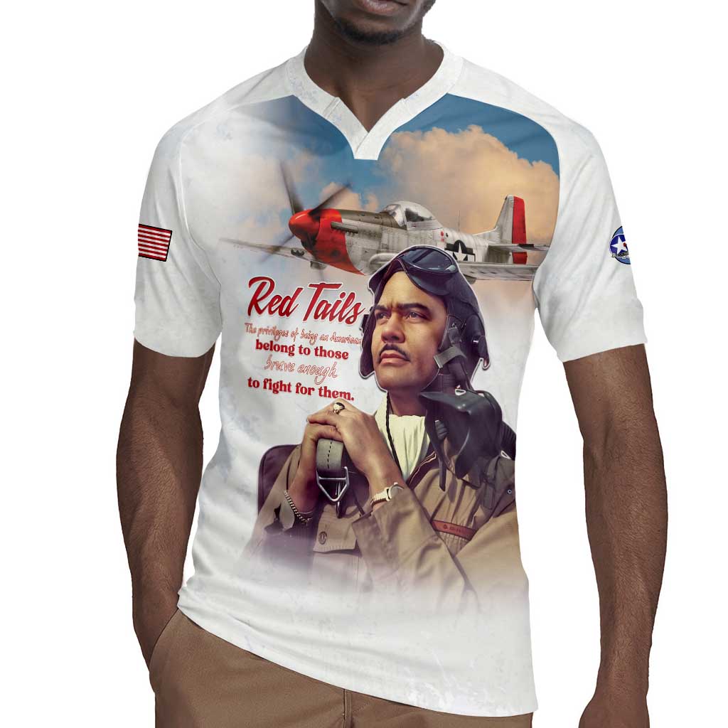 Sky Leaders of WWII Rugby Jersey Red Tails Tuskegee Tribute - African Pride