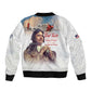 Sky Leaders of WWII Sleeve Zip Bomber Jacket Red Tails Tuskegee Tribute - African Pride
