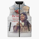 Tuskegee Airmen Red Tails Sleeveless Puffer Jacket Brave Enough to Fight
