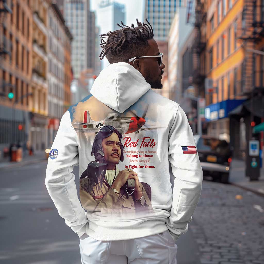 Sky Leaders of WWII Zip Hoodie Red Tails Tuskegee Tribute - African Pride