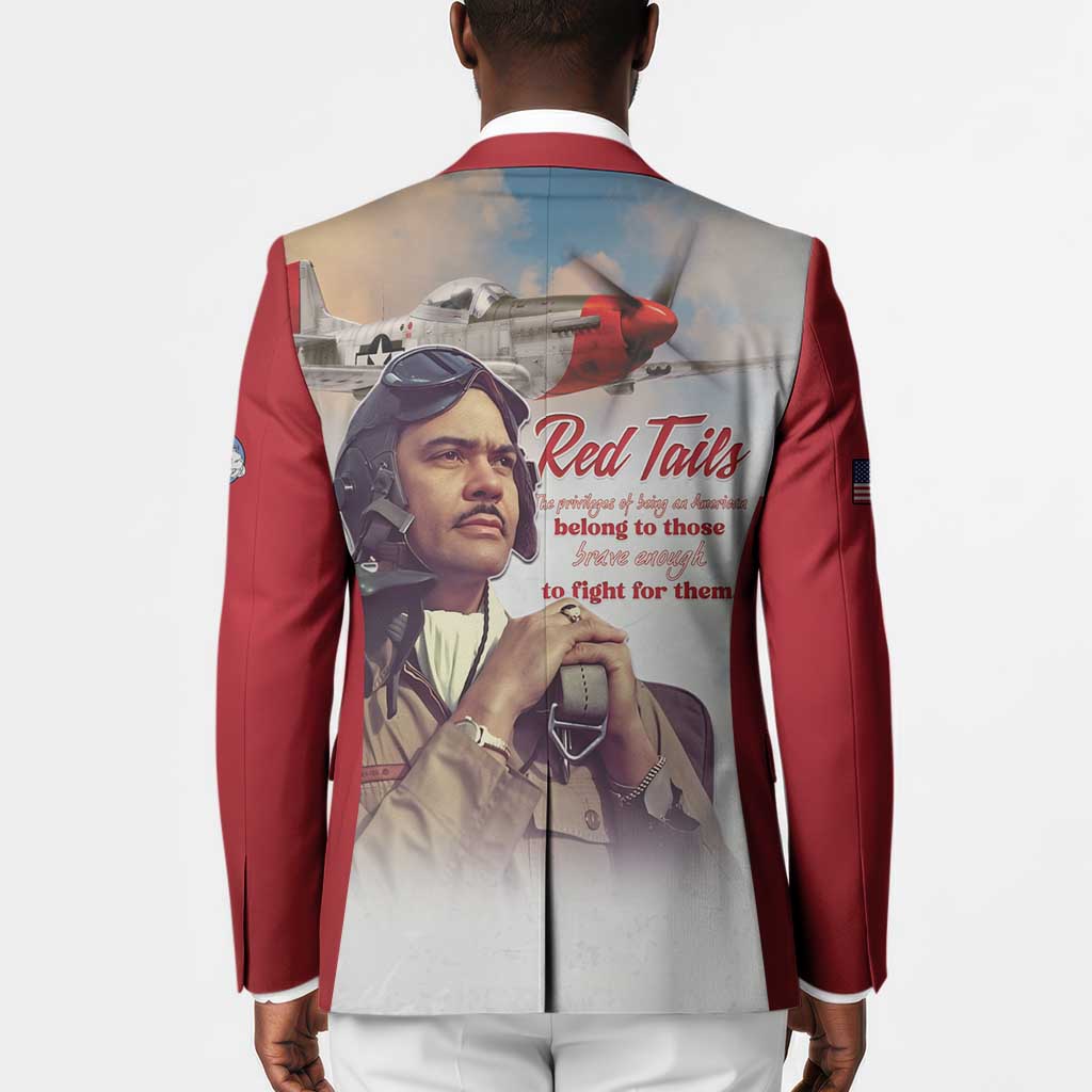 Tuskegee Airmen Red Tails Blazer Red - Brave Enough to Fight