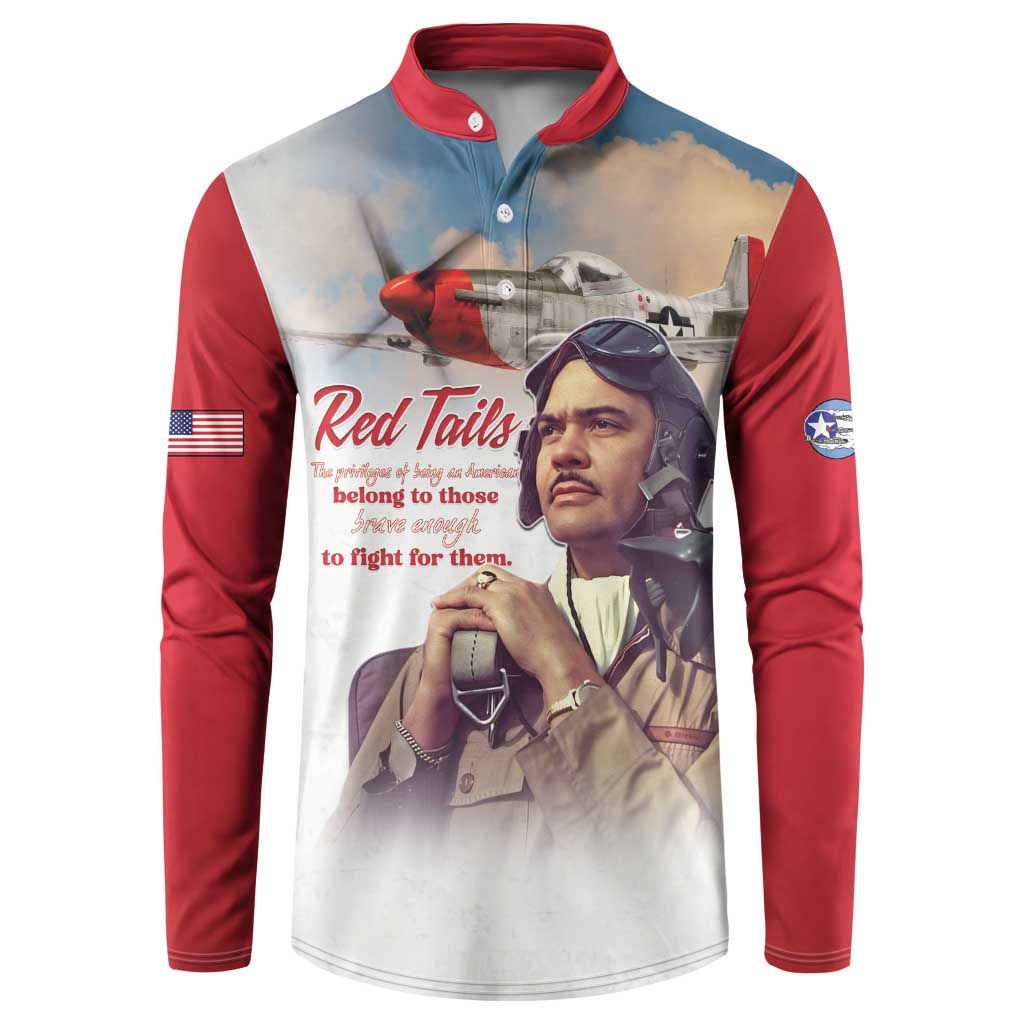 Tuskegee Airmen Red Tails Button Sweatshirt Red - Brave Enough to Fight