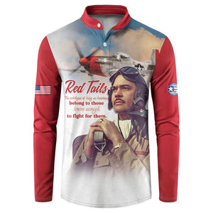 Tuskegee Airmen Red Tails Button Sweatshirt Red - Brave Enough to Fight