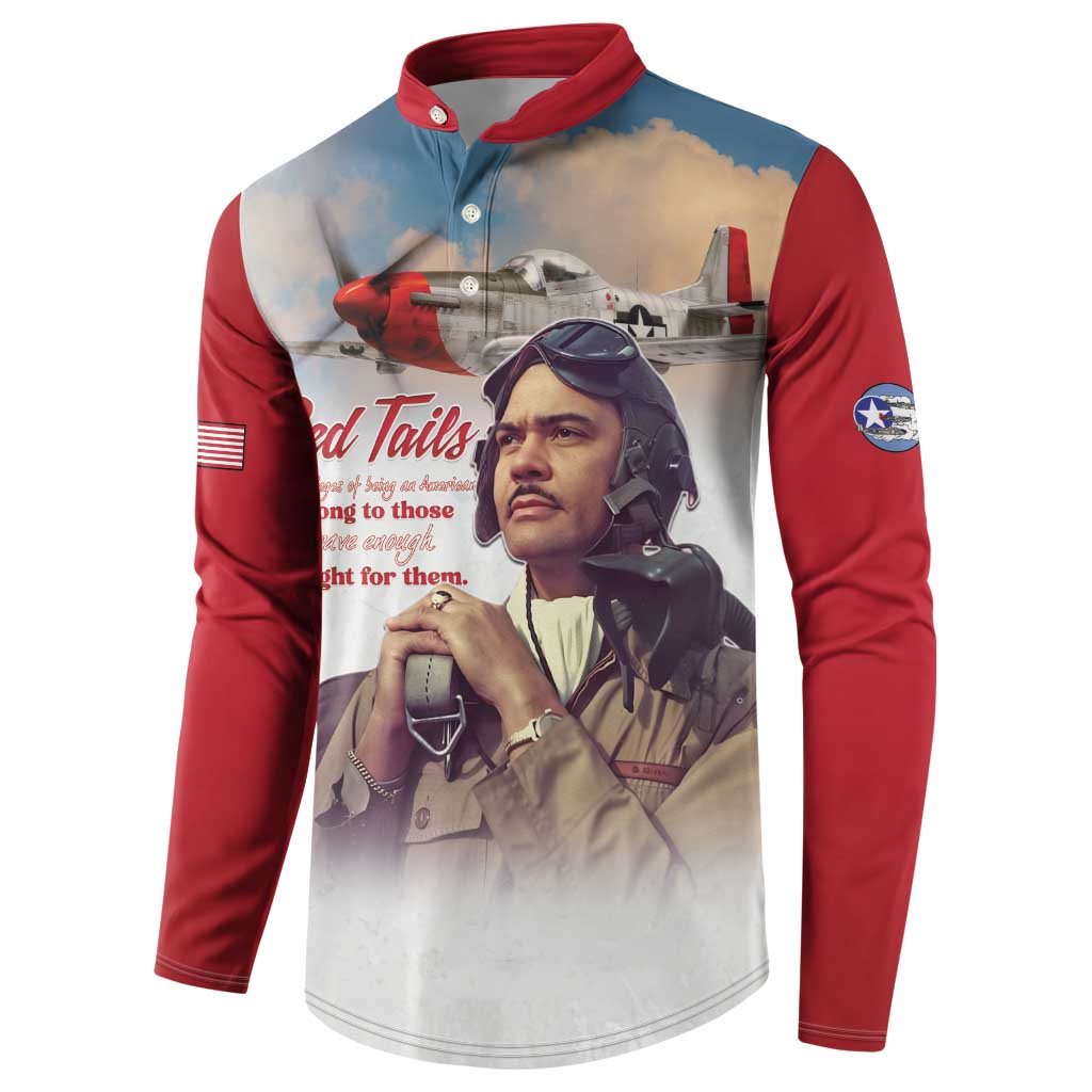 Tuskegee Airmen Red Tails Button Sweatshirt Red - Brave Enough to Fight