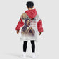 Sky Leaders of WWII Kid Wearable Blanket Hoodie Red Tails Tuskegee Tribute - Red - African Pride