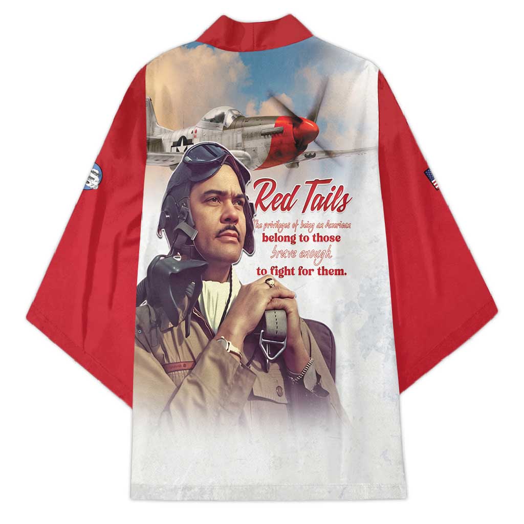 Tuskegee Airmen Red Tails Kimono Red - Brave Enough to Fight