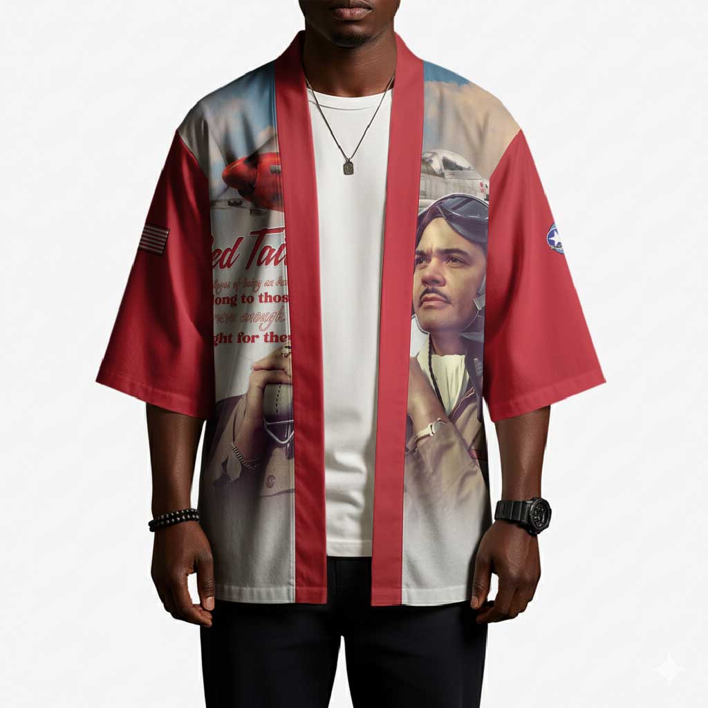 Tuskegee Airmen Red Tails Kimono Red - Brave Enough to Fight
