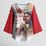 Tuskegee Airmen Red Tails Kimono Sleeve Blouse Red - Brave Enough to Fight