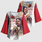 Tuskegee Airmen Red Tails Kimono Sleeve Blouse Red - Brave Enough to Fight
