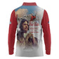 Sky Leaders of WWII Long Sleeve Polo Shirt Red Tails Tuskegee Tribute - Red - African Pride