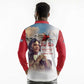 Sky Leaders of WWII Long Sleeve Polo Shirt Red Tails Tuskegee Tribute - Red - African Pride