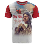 Sky Leaders of WWII T shirt Red Tails Tuskegee Tribute - Red - African Pride