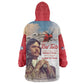 Sky Leaders of WWII Wearable Blanket Hoodie Red Tails Tuskegee Tribute - Red - African Pride