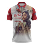 Tuskegee Airmen Red Tails Zipper Polo Shirt Red - Brave Enough to Fight