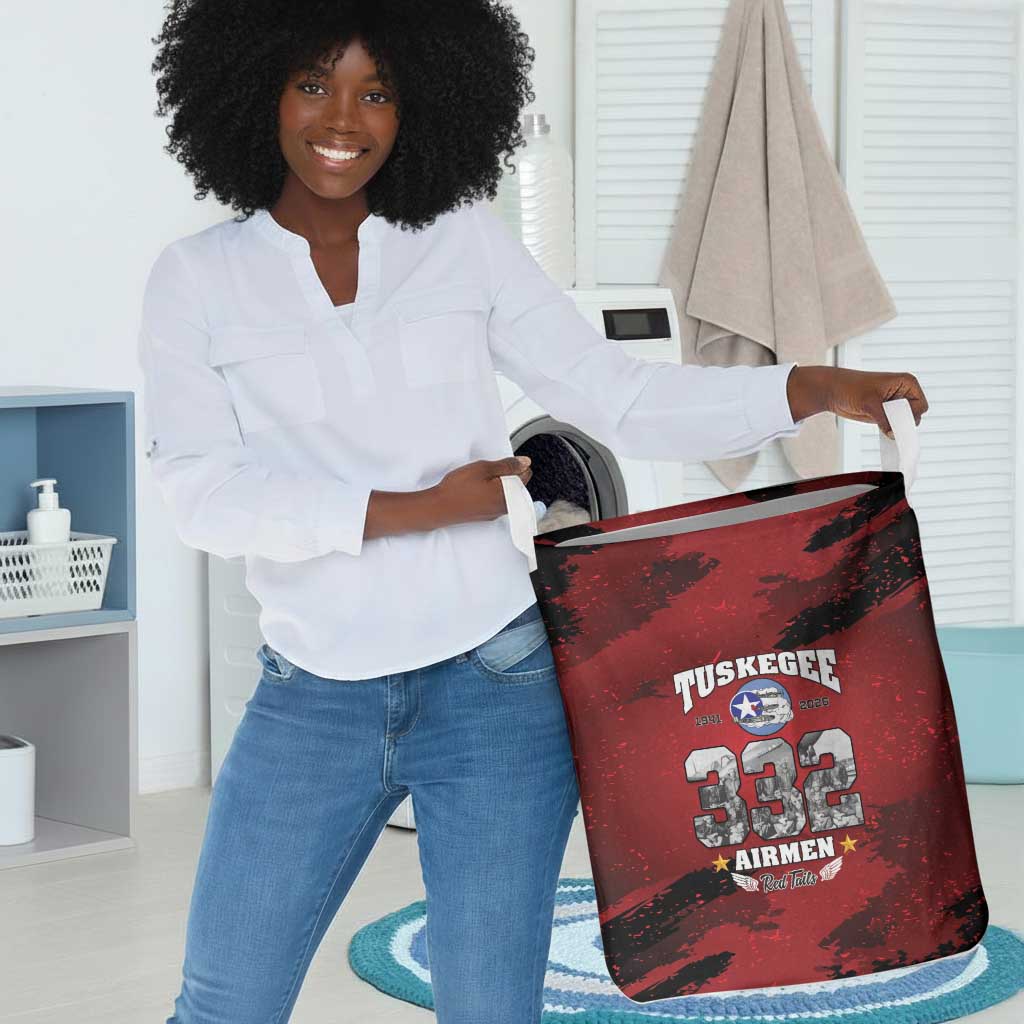 Tuskegee Airmen 1941–2026 Laundry Basket 332nd Red Tails 85th Anniversary - African Pride