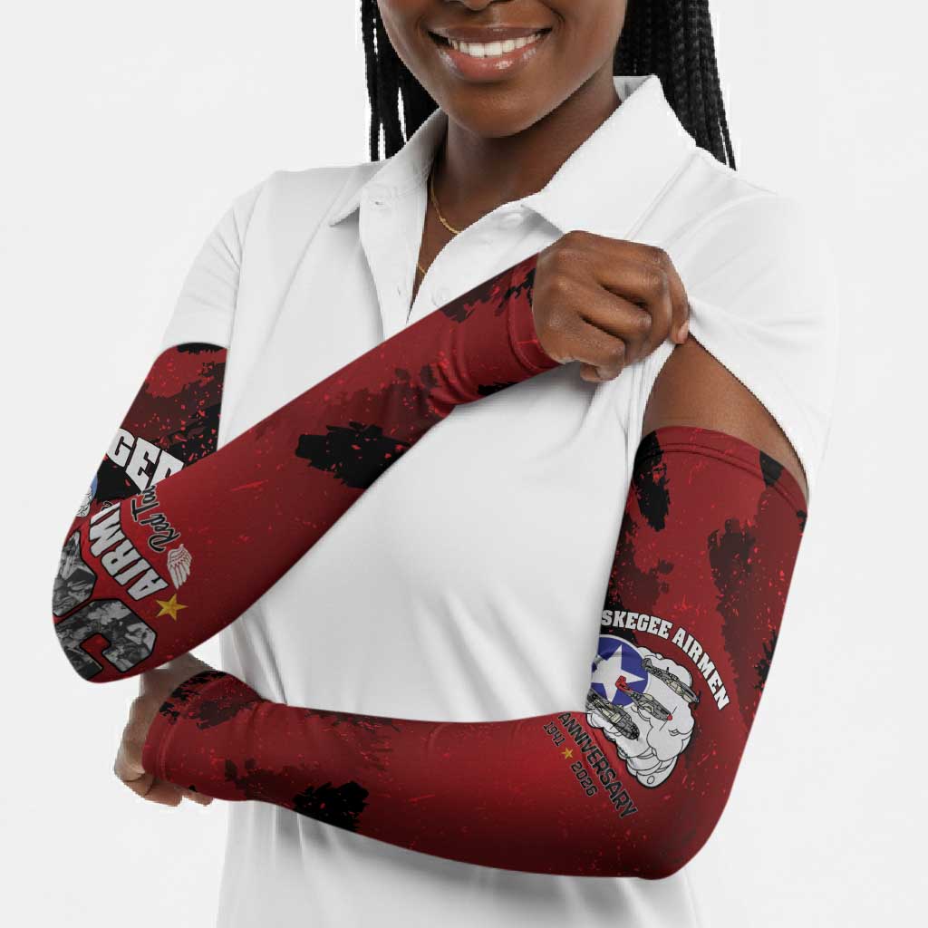 85 Years of Tuskegee Airmen Arm Sleeves 332nd Fighter Group Red Tails
