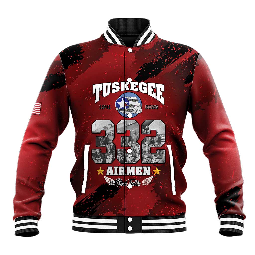 Tuskegee Airmen 1941–2026 Baseball Jacket 332nd Red Tails 85th Anniversary - African Pride