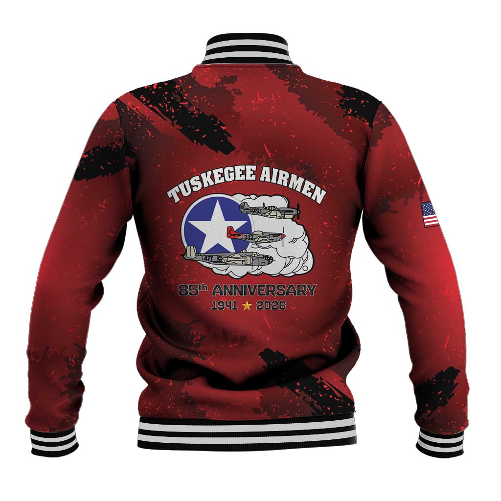 Tuskegee Airmen 1941–2026 Baseball Jacket 332nd Red Tails 85th Anniversary - African Pride