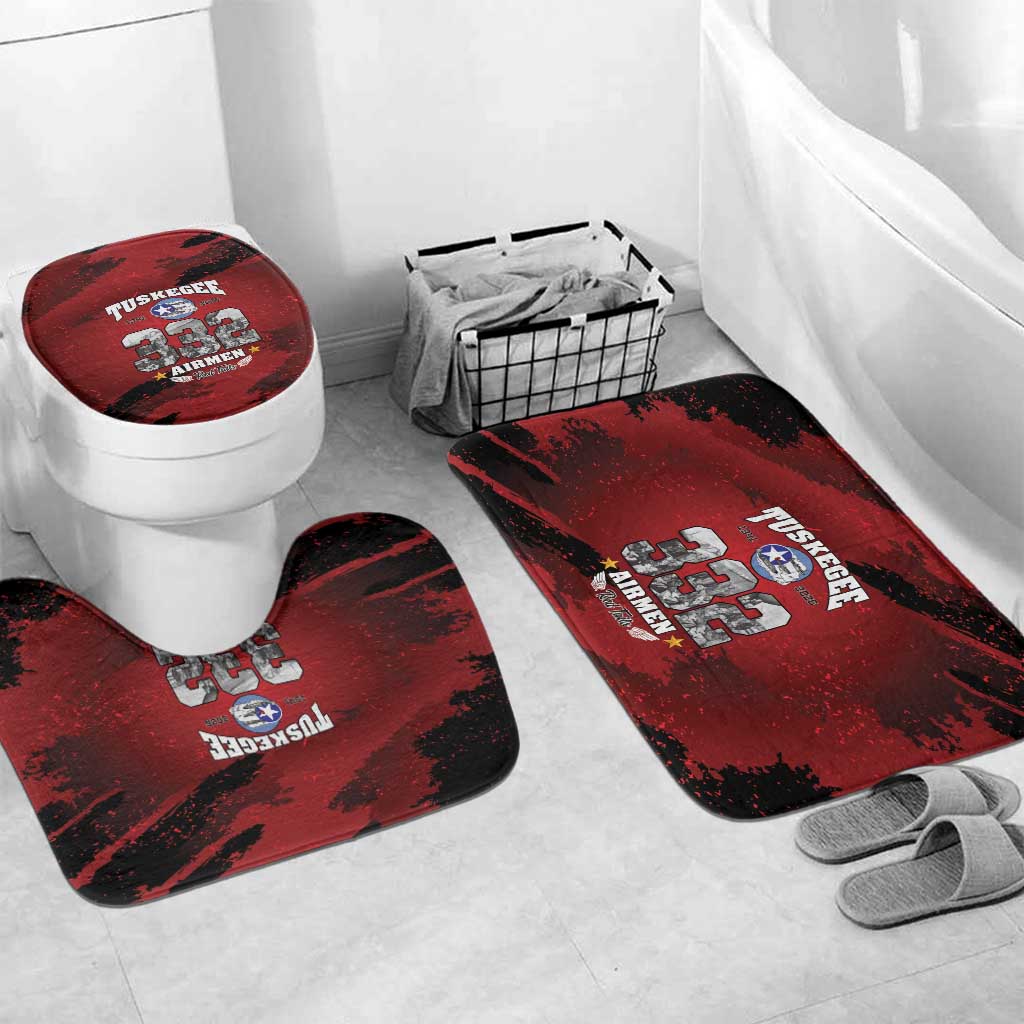 85 Years of Tuskegee Airmen Bathroom Set 332nd Fighter Group Red Tails
